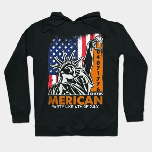 Cheers Merican | 4th Of July-Patriotic Hoodie